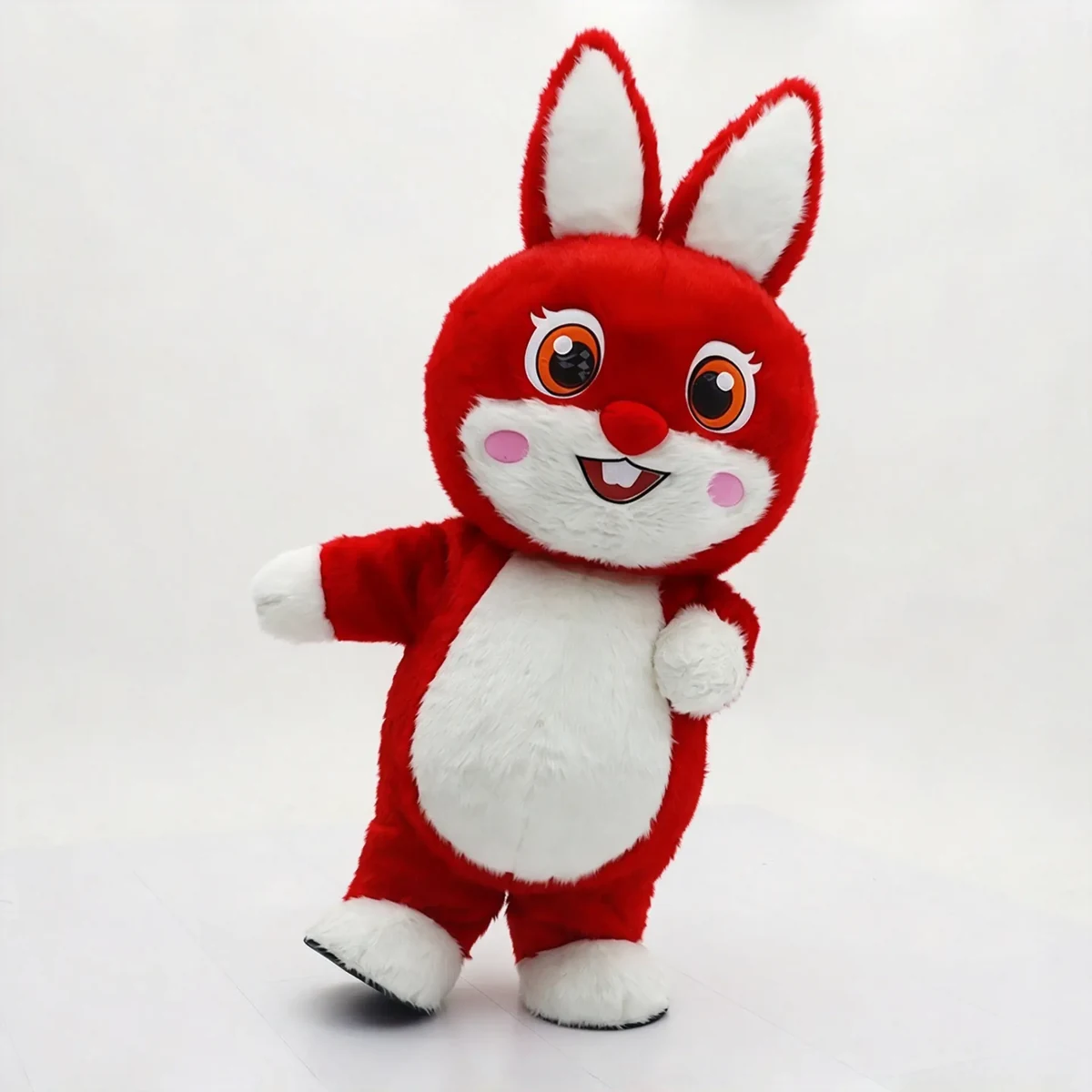 Red Rabbit Mascot — inflatable mascot costume, factory photo