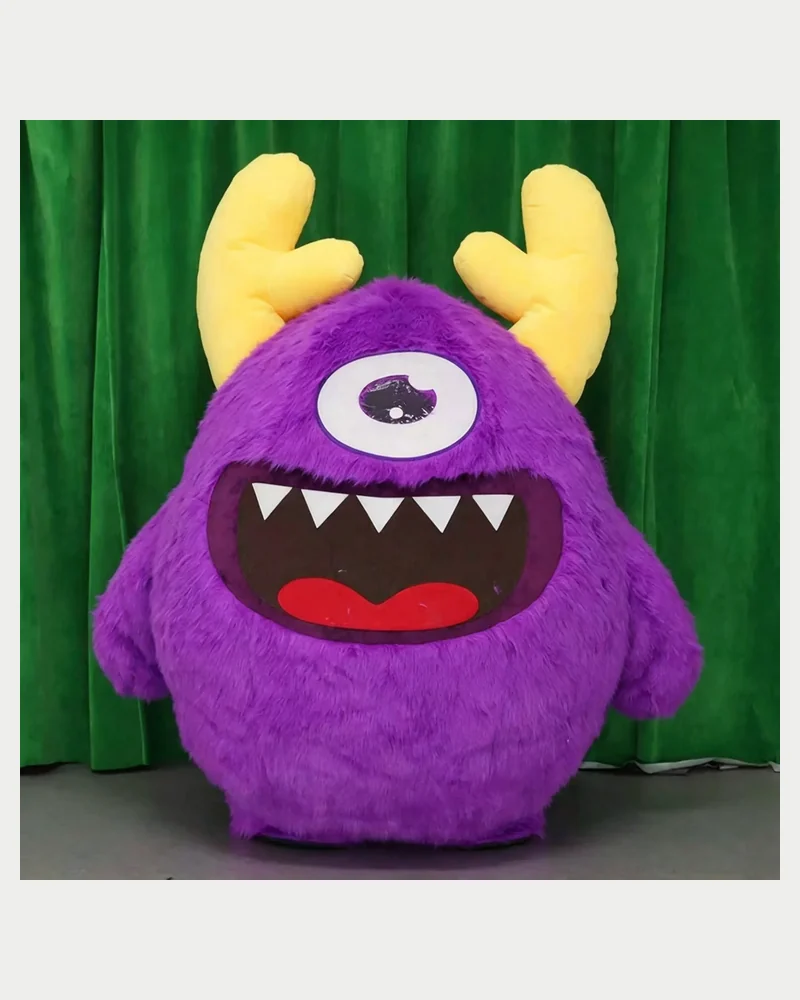 Purple One-Eye Monster Mascot — inflatable mascot costume