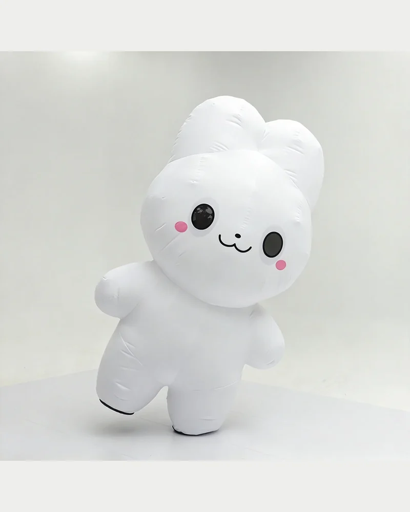 White Cute Bunny Mascot — inflatable mascot costume