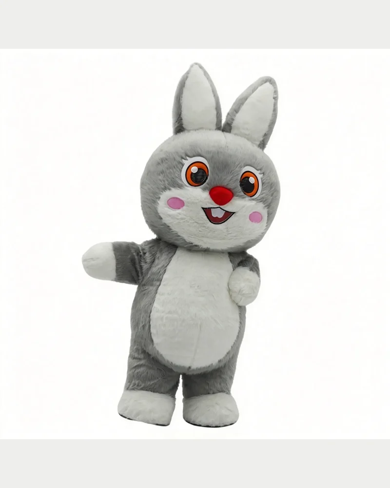 Grey Rabbit Mascot — inflatable mascot costume
