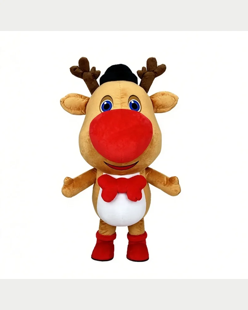Red-Nose Reindeer Mascot — inflatable mascot costume