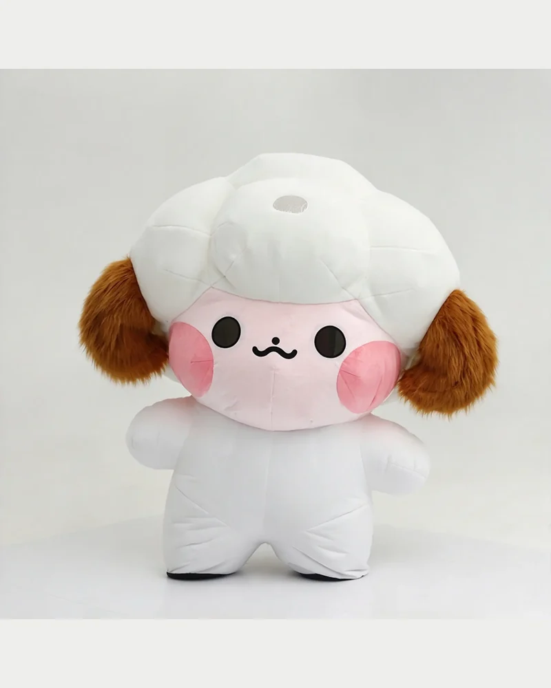 White Fluffy Puppy Mascot — inflatable mascot costume