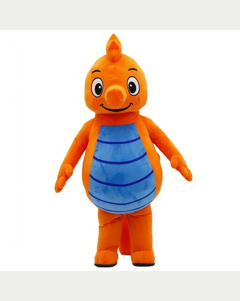 Orange Dinosaur Mascot — inflatable mascot costume