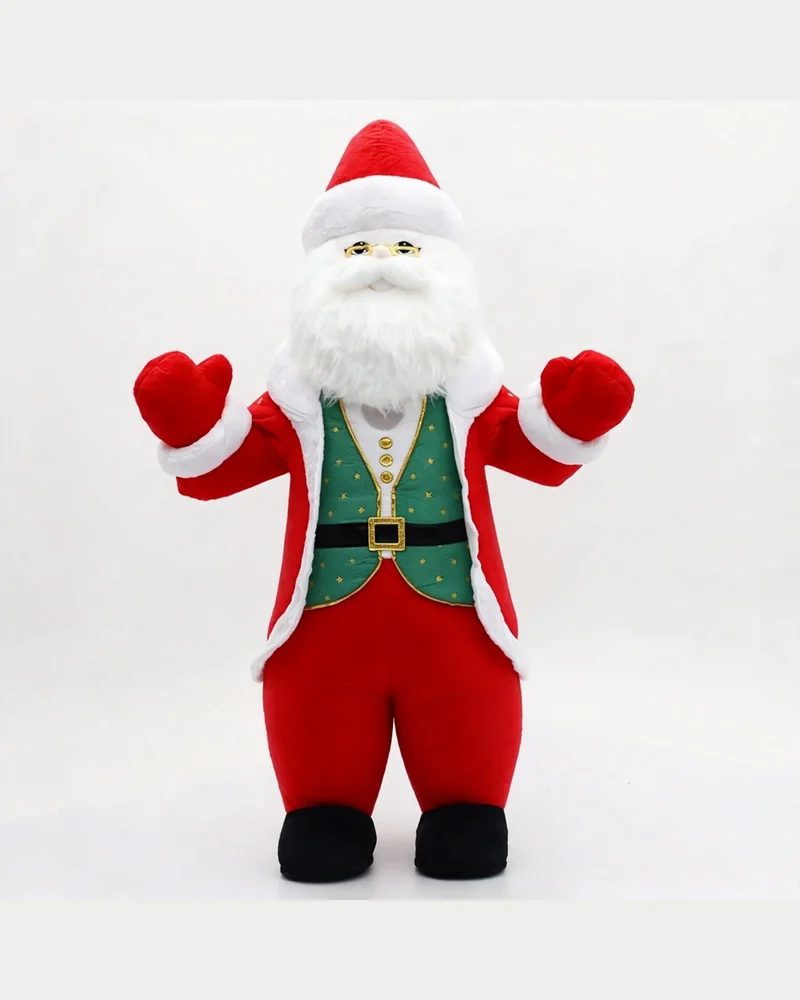 Green Vest Santa Mascot — inflatable mascot costume