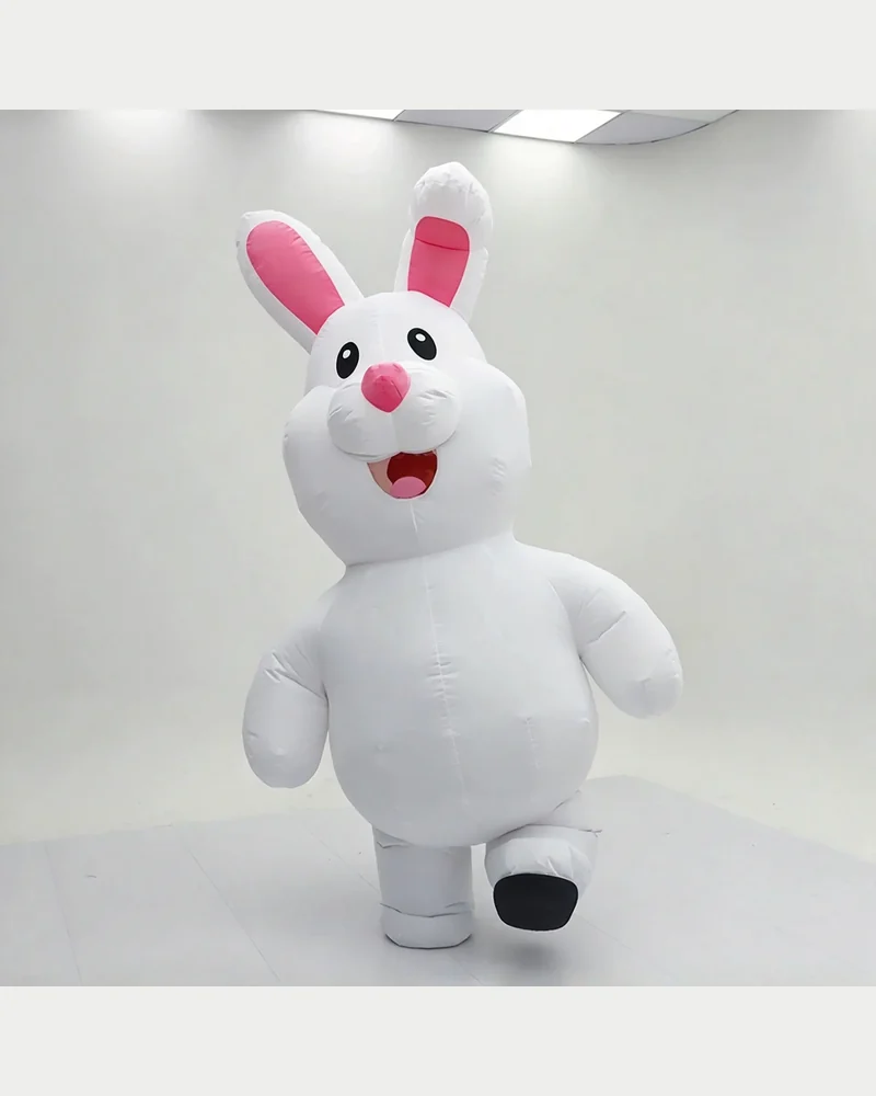 Classic White Bunny Mascot — inflatable mascot costume