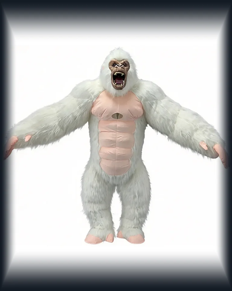 White Yeti Gorilla Mascot — inflatable mascot costume