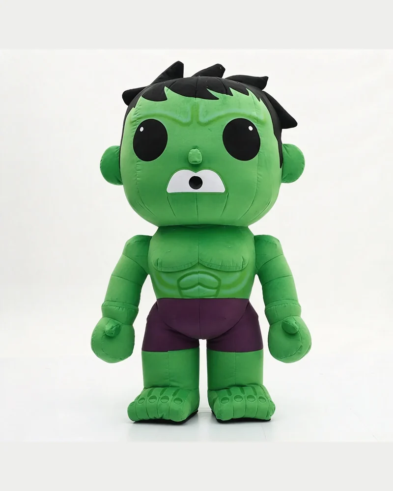 Cute Green Strongman Mascot — inflatable mascot costume
