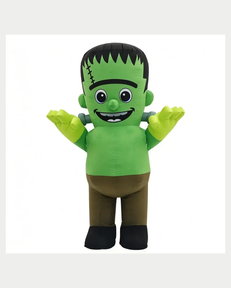 Green Lab Monster Mascot — inflatable mascot costume