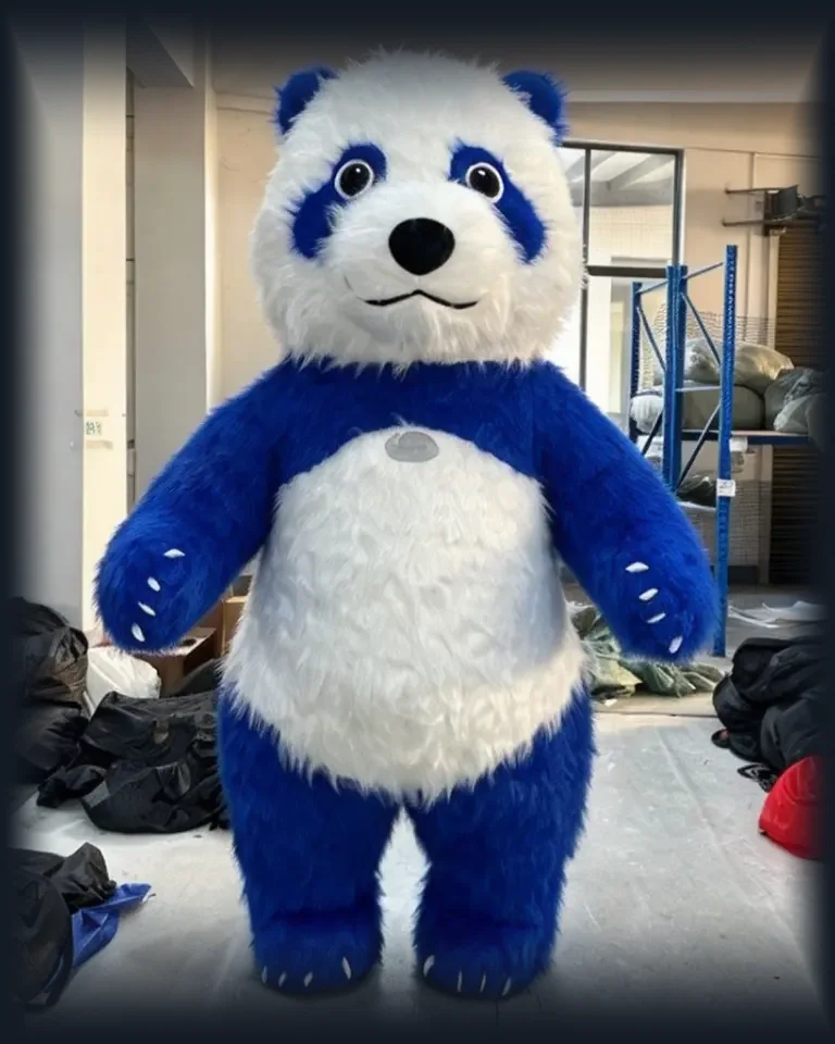 Blue Panda Mascot — inflatable mascot costume