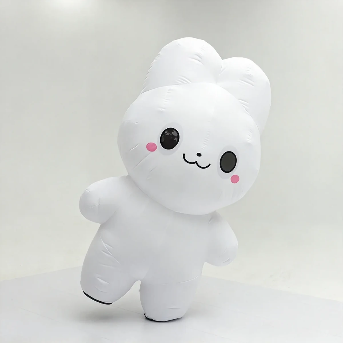 White Cute Bunny Mascot — inflatable mascot costume, factory photo