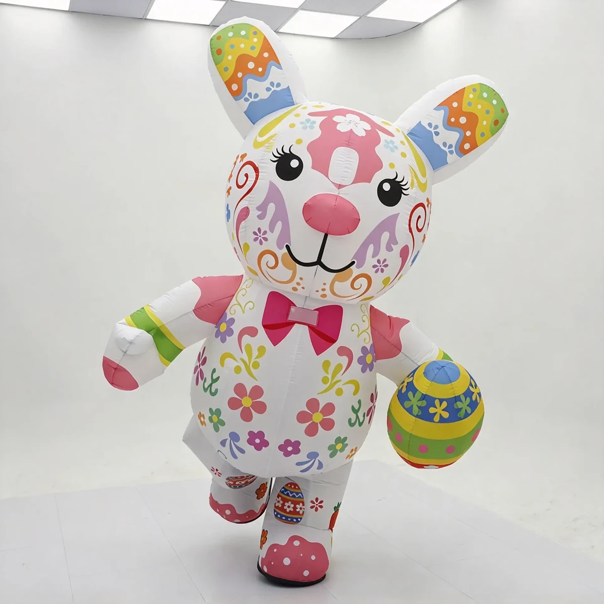 Easter Egg Rabbit Mascot — inflatable mascot costume, factory photo