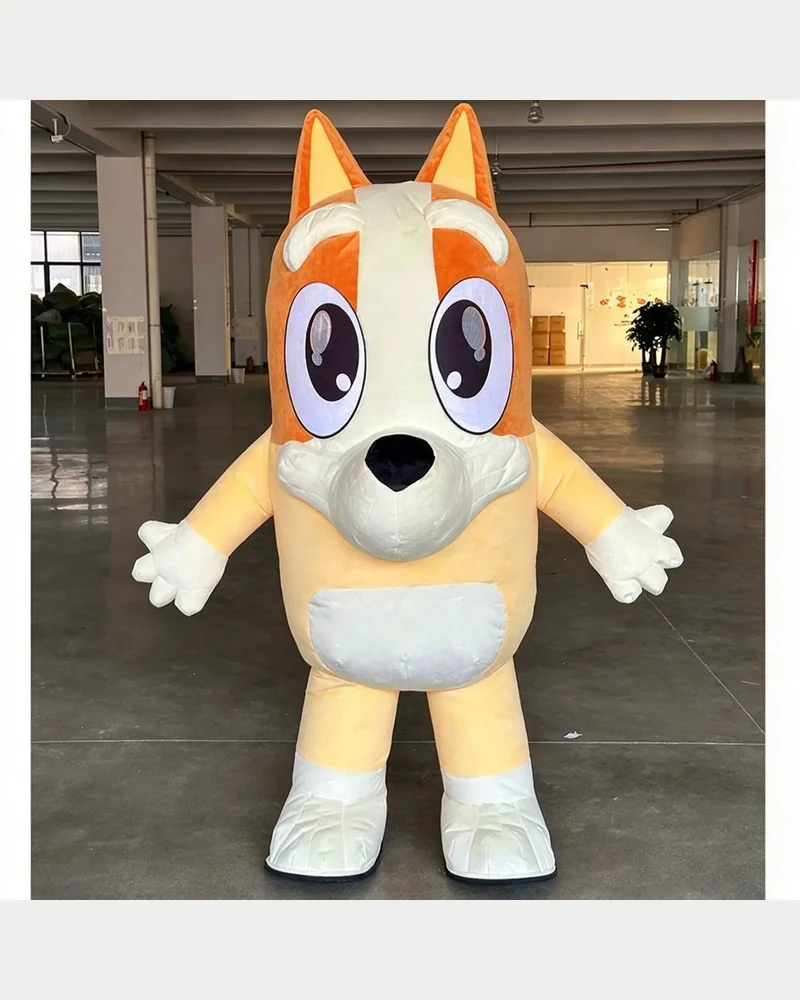 Orange Puppy Mascot — inflatable mascot costume