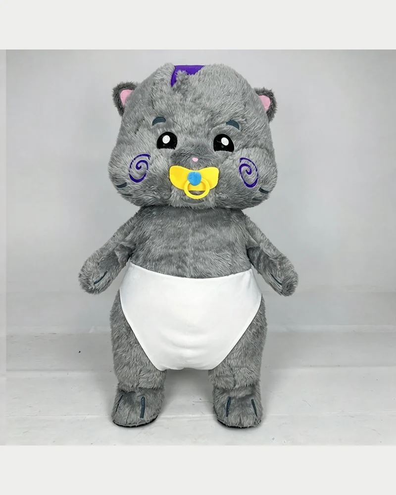 Grey Baby Cat Mascot — inflatable mascot costume