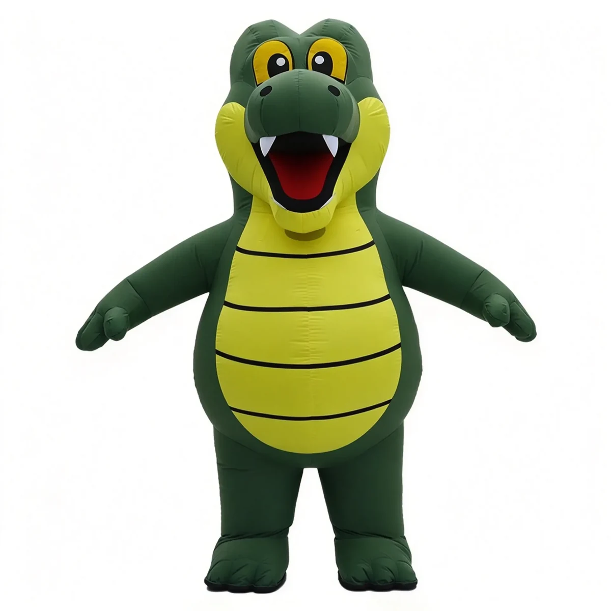 Green Crocodile Mascot — inflatable mascot costume, factory photo