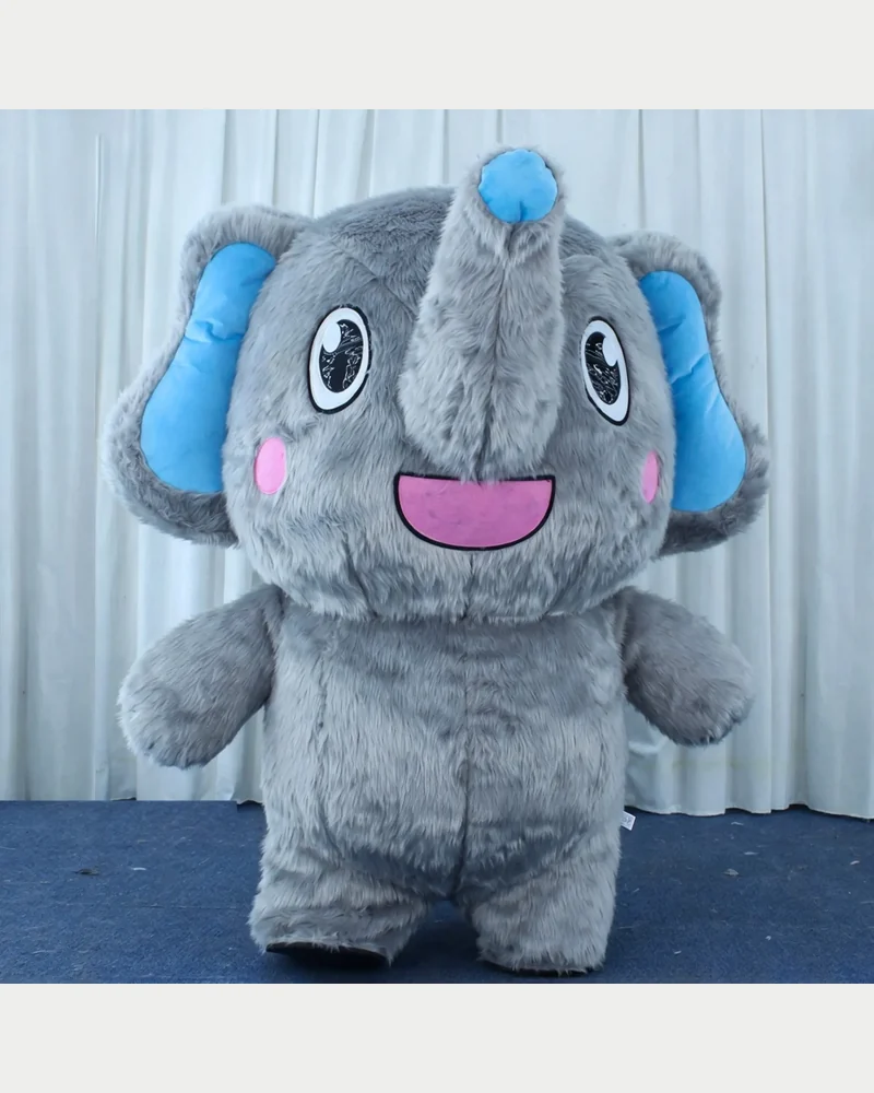 Grey Baby Elephant Mascot — inflatable mascot costume