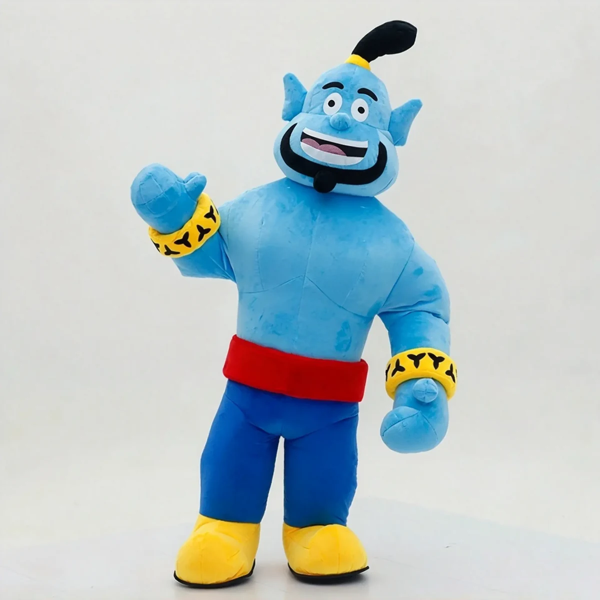 Blue Genie Mascot — inflatable mascot costume, factory photo