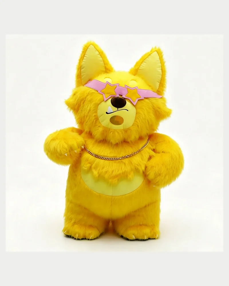 Yellow Sunglasses Cat Mascot — inflatable mascot costume