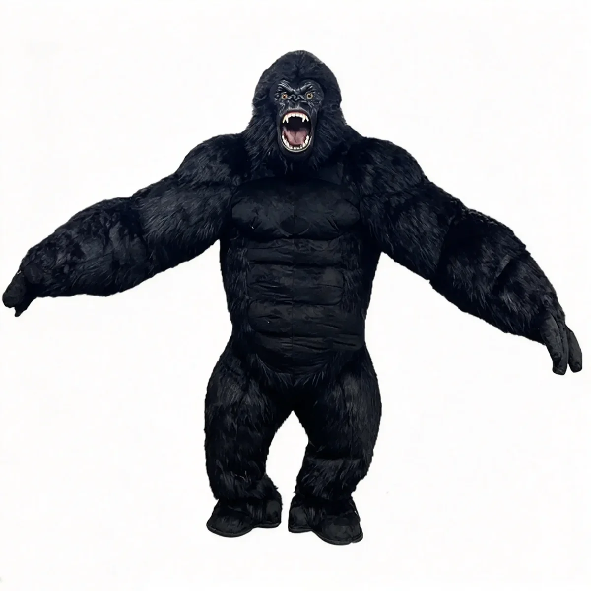 Black Gorilla Mascot — inflatable mascot costume, factory photo