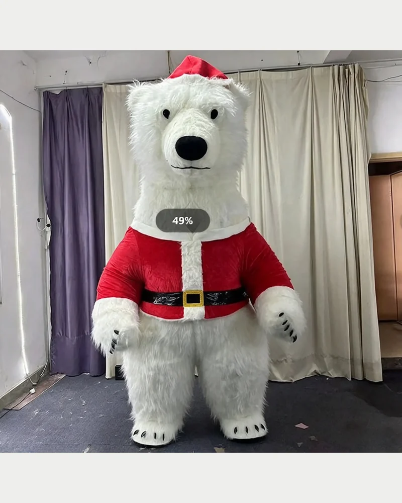 Christmas Polar Bear Mascot — inflatable mascot costume