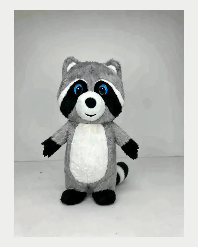 Grey Raccoon Mascot — inflatable mascot costume