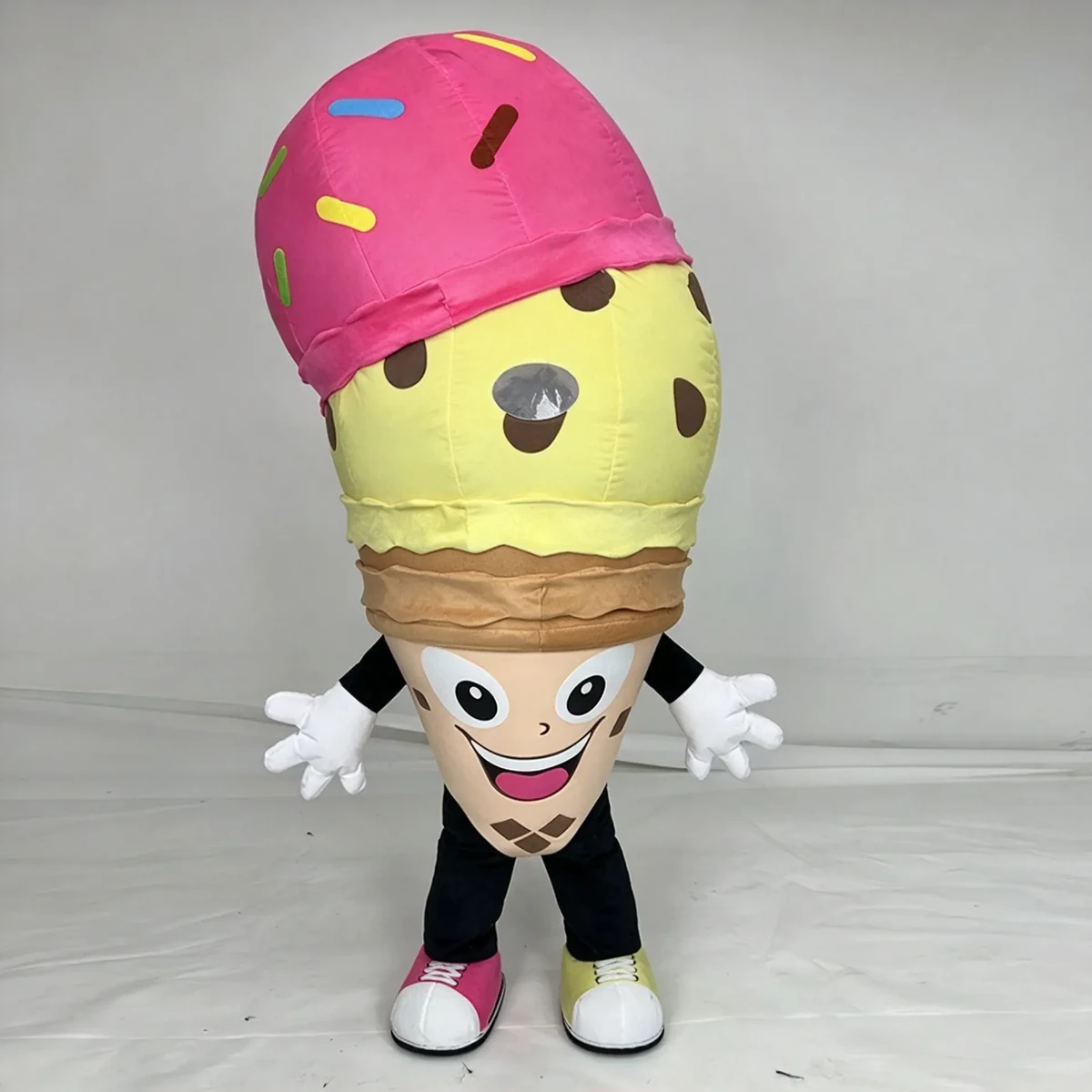 Ice Cream Cone Mascot — inflatable mascot costume, factory photo