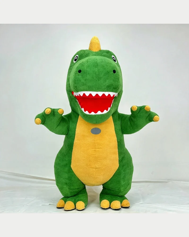 Green Dinosaur Mascot — inflatable mascot costume