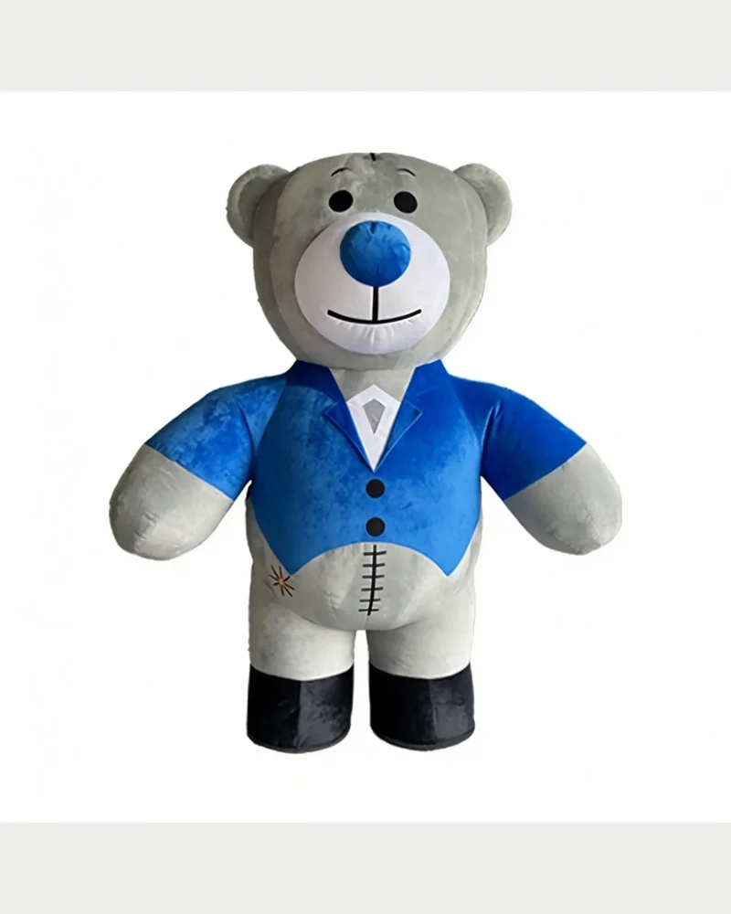 Blue Suit Bear Mascot — inflatable mascot costume