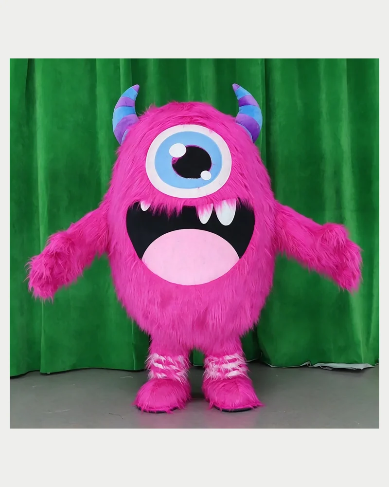 Pink One-Eye Monster Mascot — inflatable mascot costume
